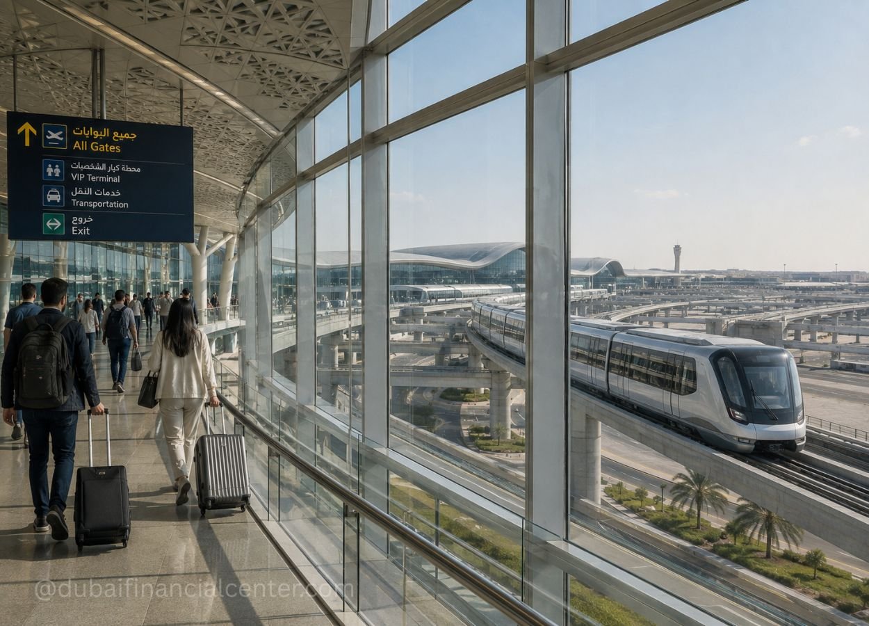 Al Maktoum International Airport’s 50km people mover system